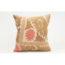 Kilim Wholesale Suzani Kumaştan Yapılmış Kırlent Kılıfı, 40X40 cm