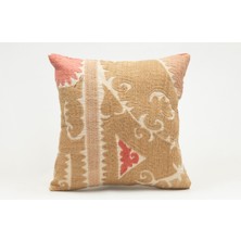 Kilim Wholesale Suzani Kumaştan Yapılmış Kırlent Kılıfı, 40X40 cm