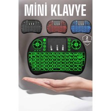 Bucuks Tv Uyumlu Mini Klavye Q Klavye Işıklı Tüm Cihazlara Uyumlu