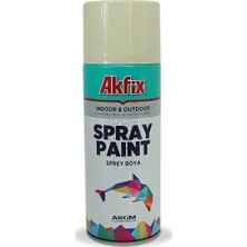Akfix Akrilik Sprey Boya 400ml Parlak Krem Renkli Yüzeyler İçin Yüksek Kapatıcılık ve Kolay Uygulama