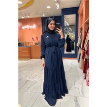 Ipek Krep Lady Elbise Lacivert