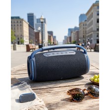 SDT Taşınabilir Renkli Işıklı Bluetooth Hoparlör UCZZZBOMBOX3PROMAVİ-8