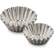 Dinç Kitchen Tartolet ve Petifür Kalıbı Tırtıllı no2 10lu Set no2 Çap 4,5 cm H2