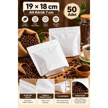 Palpak Beyaz Kilitli Doypack Ambalaj Poşeti - Alt Körüklü (19X18 Cm) 50 Adet