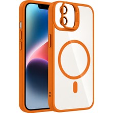 SDT Joko Apple iPhone 11 Remim Lensli Magsafe Standlı Kapak - Turuncu