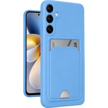 SDT Samsung Galaxy S24 Kılıf Kelvin Kartvizitli Silikon - Mavi