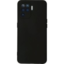 SDT Oppo Reno 5 Lite Kılıf Nano Içi Kadife Silikon - Siyah