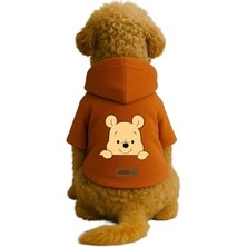 Odea Baskılı Içi Polarlı Köpek ve Kedi Kıyafeti & Elbisesi - Turuncu Renk Kapüşonlu Hoodie B693E, 3xl