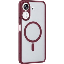 SDT Xiaomi Redmi 13C Loji Magsafe Kapak - Bordo