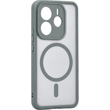 SDT Xiaomi Redmi Note 14 4g Loji Magsafe Kapak - Gri