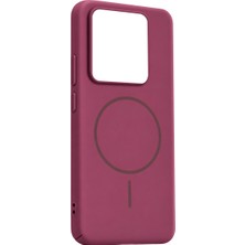 SDT Xiaomi Mi 14T Pro Mika Pc Magsafe Kapak - Bordo