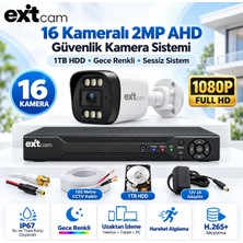 Karer Exitcam 16 Kameralı 2 Mp Ahd Güvenlik Kamera Sistemi (1 Tb HDD Takılı, Gece Renkli, Sessiz)