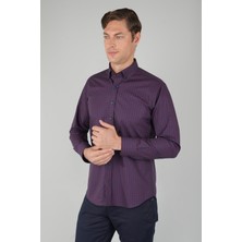 Bisse Lacivert Regular Fit %100 Pamuk Uzun Kollu Kareli Gömlek GMEKS252033_E39
