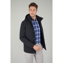 Bisse Lacivert Casual Kapüşonlu Mont MN25K25201_D39