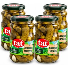 Tat Kornişon Turşu 350 gr Cam x 4 Adet