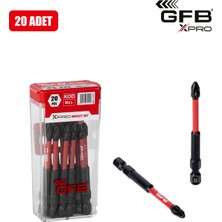 Gfb 8011 Xpro Darbeli Tornavida Ucu Siyah Ph-2 50 mm 20 Parça