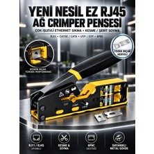 RJ45 RJ11 Kablo Sıyırma, Kesme ve Sıkma Pensesi – Kablo Çakma Aparatı