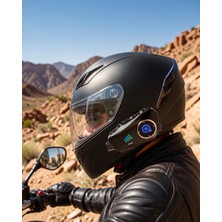 Hazal Boutique Motosiklet Kaskı Kulaklık 1080P Hd Kamera Bluetooth 5.3 UCZZZQ28İNTERCOM-6