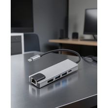 Hazal Boutique Usb-C Hub Alüminyum Kasa 4K HDMI USB 3.0 Sd/tf Xuczzzmacbookçevirici-1