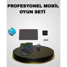 Hazal Boutique Mobil Gaming Set Klavye + Mouse + Dönüştürücü 5’li Paket Yüksek Dpı Bluetooth