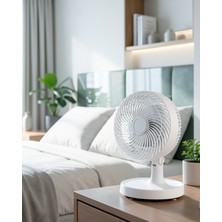 Hazal Boutique Mini Masaüstü Fan 2 Kademeli Otomatik Salınım 150 mm UCZZZSF7733VANTİLATÖR-1