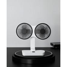 Hazal Boutique Çift Başlıklı USB Şarjlı Masaüstü Vantilatör XUCZZZSP01FAN