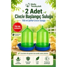 2 Adet Civciv Başlangıç Suluğu Askılı Suluk 750 ml Kaz Ördek Güvercin Salma Keklik Hint Horozu Süs
