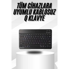 Hazal Boutique Kablosuz Bluetooth Bağlantılı Taşınabilir Q Klavye Tüm Cihazlara Uyumlu