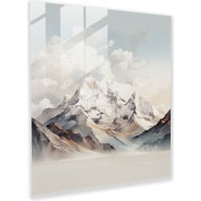 Popcas Dünyanın En Güzel Manzaraları - Dağ Sıra Cam Tablo - Dünyanın En Güzel Manzaraları Modern Sanat Cam Sanat Panoramik Görünüm