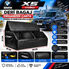 Furens Bmw X5 Uyumlu Oto Bagaj Organizeri Deri Bagaj Kutu Çanta
