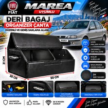 Furens Fiat Marea Uyumlu Oto Bagaj Organizeri Deri Bagaj Kutu Çanta