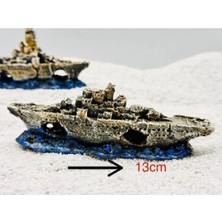 Dekor Savaş Gemisi Mini 14 x 5 cm