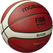 Molten B6G4500 6 No FIBA Onaylı 6 No Turuncu TBL Basketbol Maç Topu PU Deri Malzeme