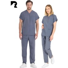 Raven Uniform Terry Cotton Unisex Medikal Hemşire ve Doktor Üniforması Scrubs Cerrahi Giyim Takım