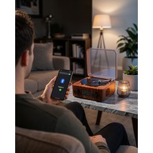 Rüzgar Dekor Saatli Gece Işıklı Hoparlör Uuczzzgramafonspeaker-25
