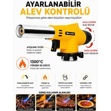 1300 Dereceye Kadar Yüksek Isı Veren Ayarlanabilir Alev Kontrollü Pürmüz Başlığı