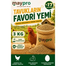 %17 Proteinli Granül Tavuk Yemi, Yumurta Verimini Destekleyen Dengeli Beslenme Yemi 3 kg