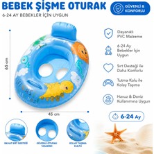 Çocuk Bebek Deniz Simidi Tutacaklı Oturaklı 0-2 Yaş