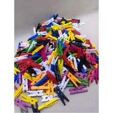 10 Adet Dekoratif Mini Ahşap Mandal