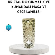 Marsilyan Kristal Rgb LED Masa Lambası – Renkli Kumandalı Işık, Dekoratif ve Enerji Tasarruflu