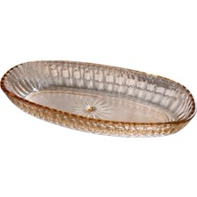 Sosa Casa Oval Kristal Orta Kayık Tabak 15X26X3,5 cm 3 Adet