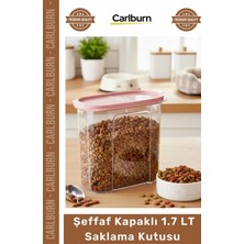 #saklamakabı Evcil Hayvan Kuru Mama Ödül Maması Pratik Düzenli Şeffaf Kapak 1.7 Lt Mama Saklama Kabı