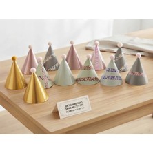 Retro Women Pastel Renkler Pembe Mavi Çocuk Bebek Doğum Günü Kutlama Oyuncak Parti Şapkası