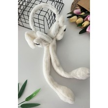 Miniğimin Cicileri Panda Kulaklı Peluş Unisex Çocuk Kulaklık - Beyaz