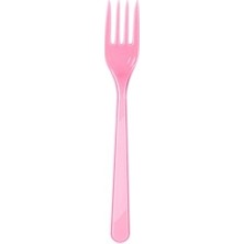Bekar Ambalaj Çatal Plastik Pembe 50 Adet