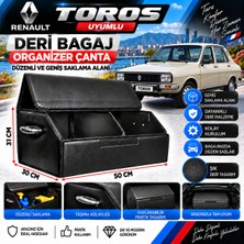Furens Renault Toros Uyumlu Oto Bagaj Organizeri Deri Bagaj Kutu Çanta