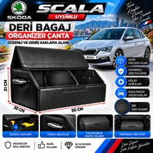 Furens Skoda Scala Uyumlu Oto Bagaj Organizeri Deri Bagaj Kutu Çanta