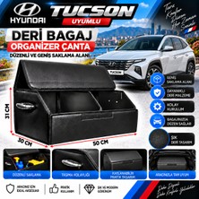 Furens Hyundai Tuscon Uyumlu Oto Bagaj Organizeri Deri Bagaj Kutu Çanta