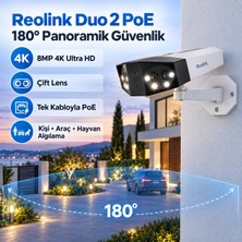 Reolink Duo 2 Poe 8mp 4K 180 Derece Çift Lens Bullet Kamera