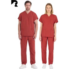 Raven Uniform Takım Unisex Yarasa Kol Hemşire ve Doktor Forması Takımı Scrubs Hastane Üniforması